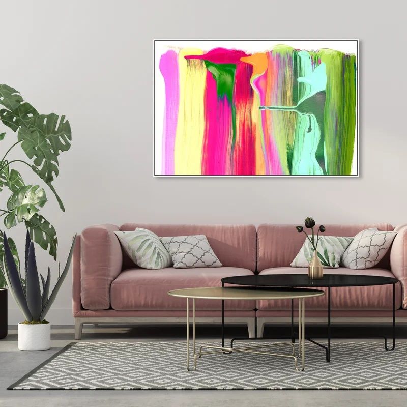 Abstract Come Out To Play Floater Graphic Art on Canvas With Frame-36"x54" thumbnail 2