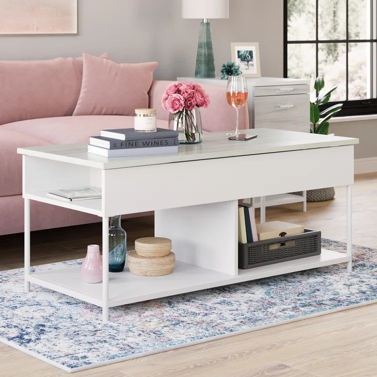 Anrey Lift Top 4 legs Coffee Table With Storage thumbnail 2