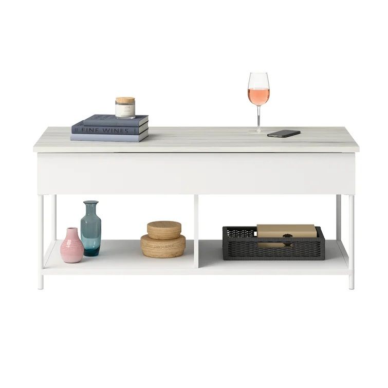 Anrey Lift Top 4 legs Coffee Table With Storage thumbnail 3