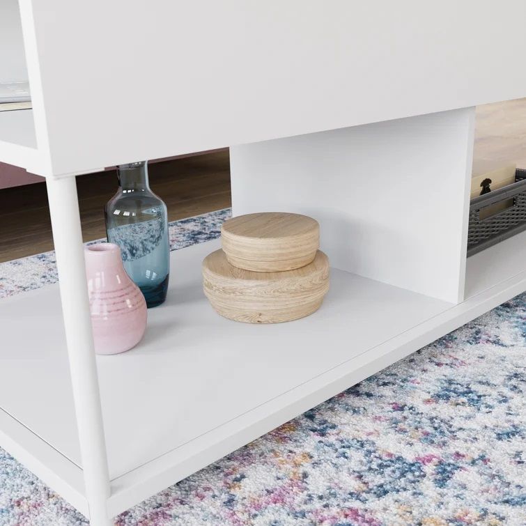 Anrey Lift Top 4 legs Coffee Table With Storage thumbnail 4