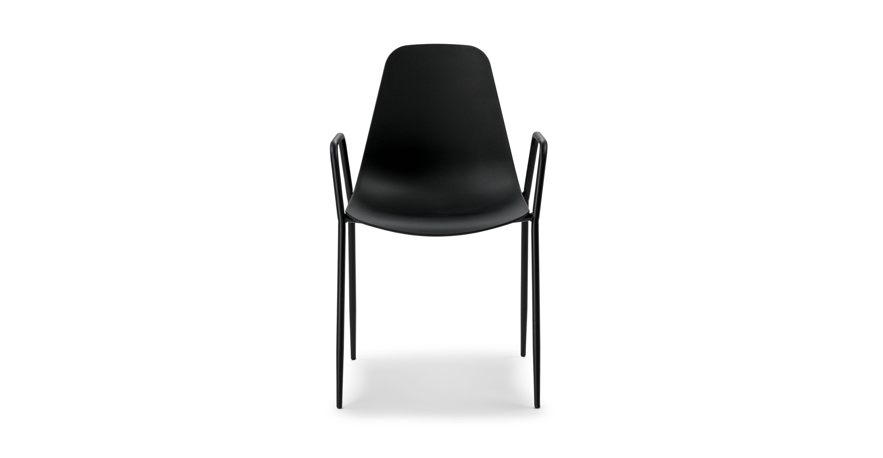 Svelti Pure Black Dining Armchair Set Of 2 thumbnail 3