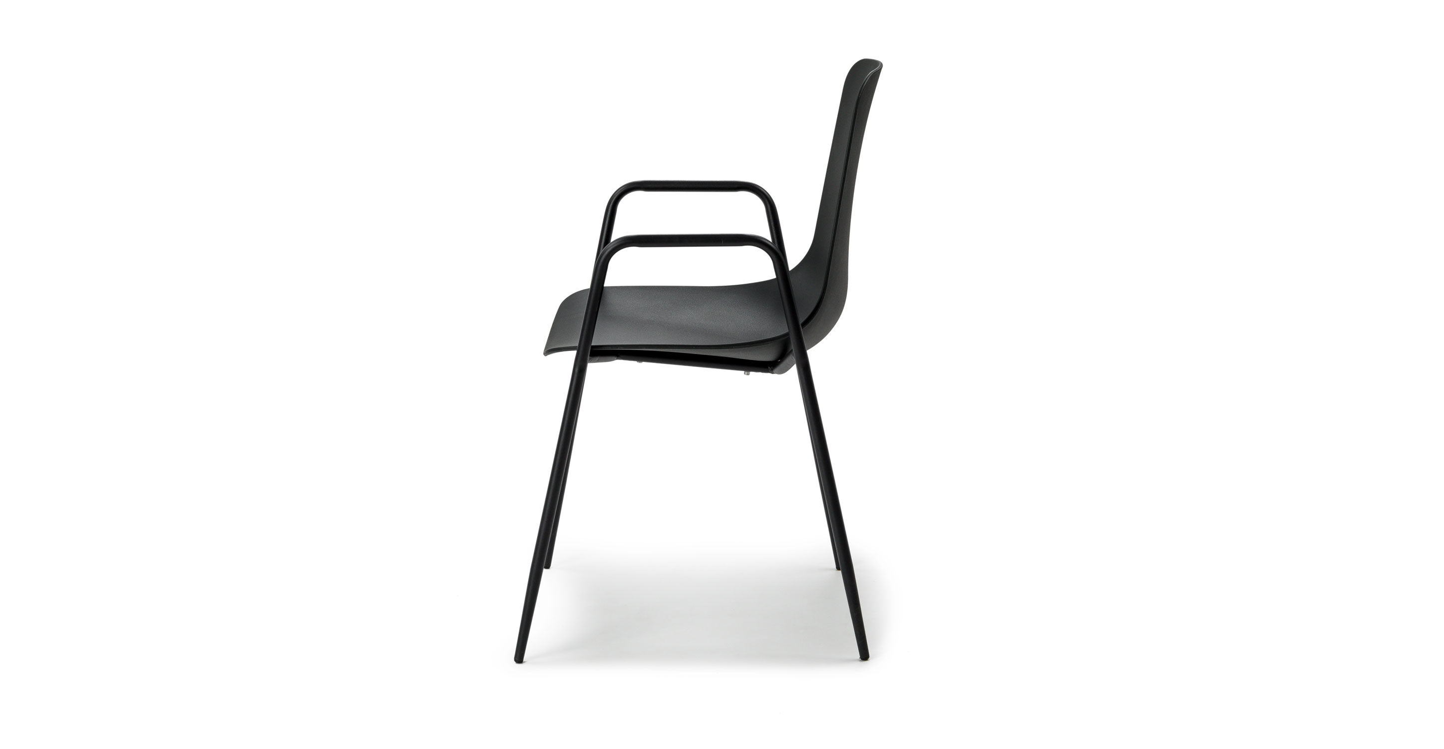 Svelti Pure Black Dining Armchair Set Of 2 thumbnail 4