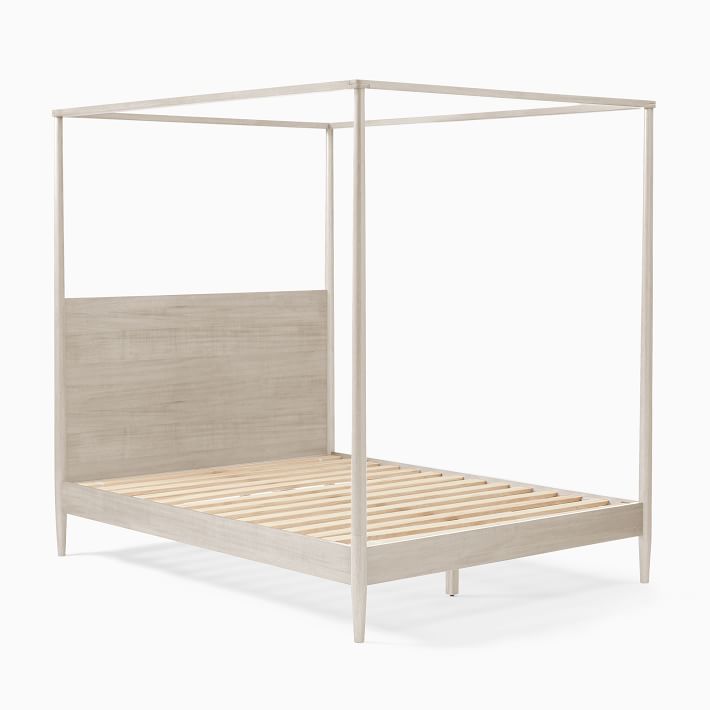 Mid-Century Canopy Bed King Pebble thumbnail 3