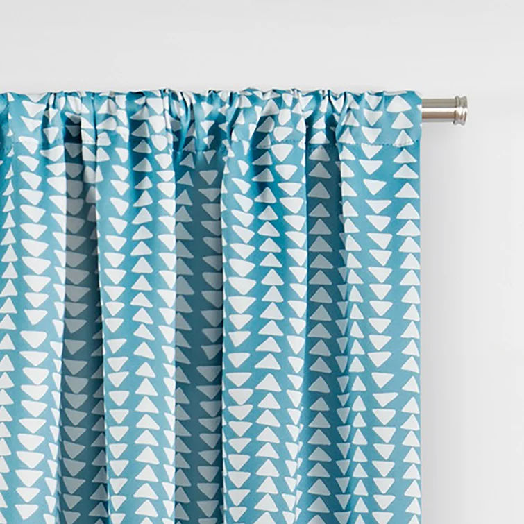 Olivares Geometric Blackout Thermal Rod Pocket Single Curtain Panel 95" thumbnail 3