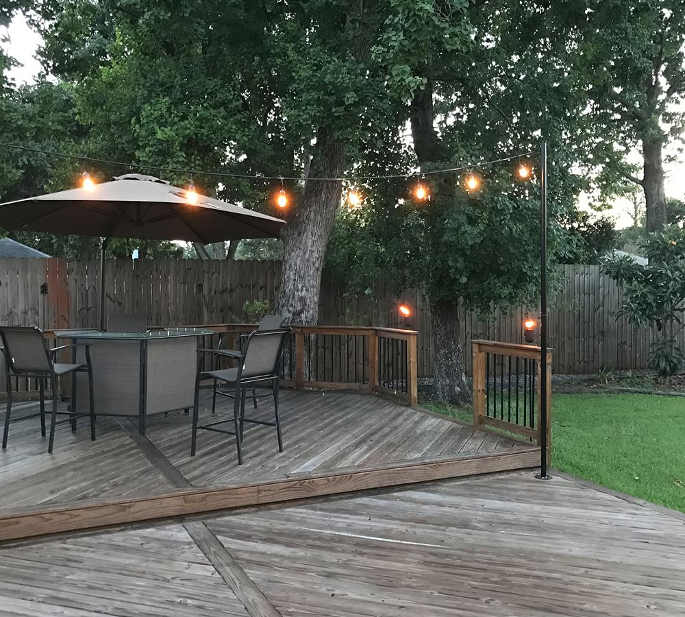Outdoor Bistro Standing String Light Posts thumbnail 6
