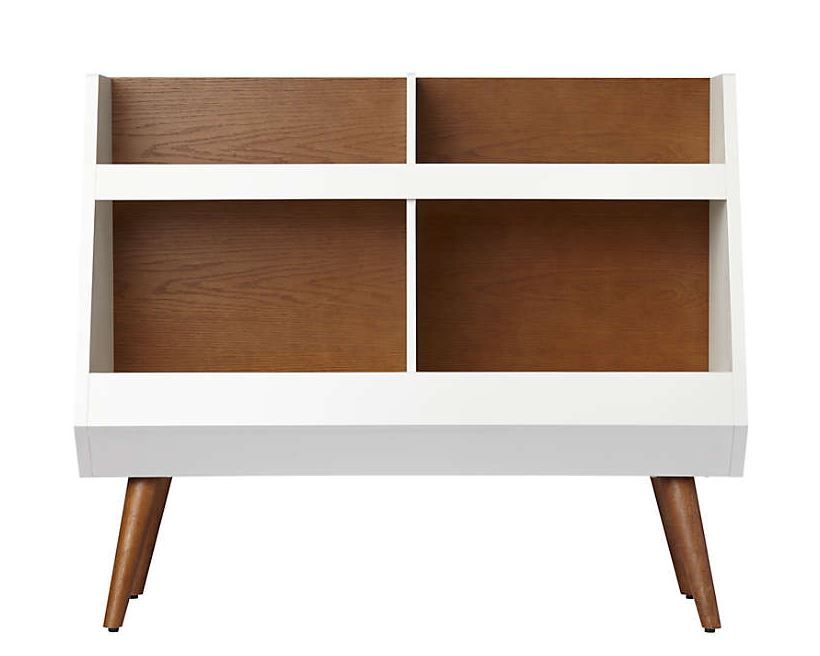 Walnut and White Mid Century Bookcase thumbnail 3