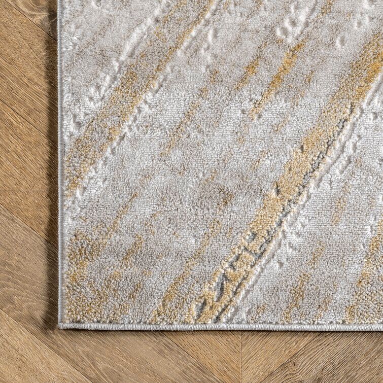 Nissen Gold/Ivory/Gray Area Rug 8'x10' thumbnail 4