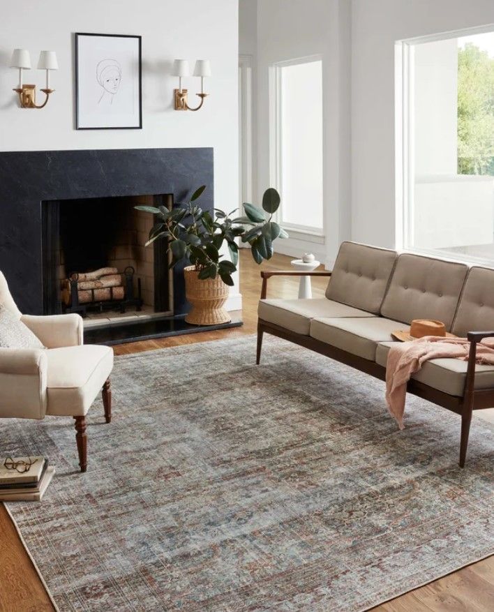 Jules Oriental Lagoon Brick Area Rug-9'6"x14' thumbnail 2