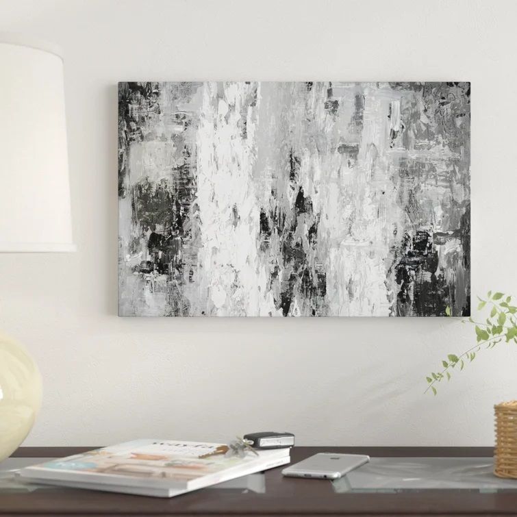Black And White Abstract IV Wrapped Canvas-40"x60" thumbnail 3