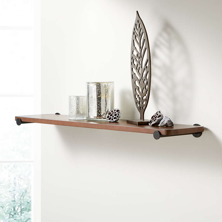 Riggs Walnut Shelf with Black Dot Brackets thumbnail 2