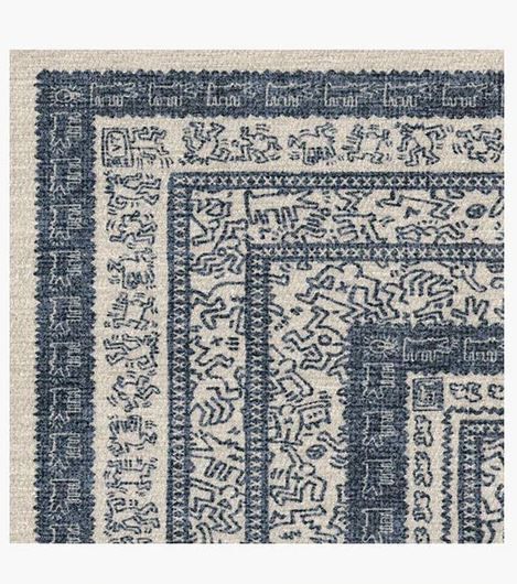 Keith Haring Delancey Ivory Blue-6'x9' thumbnail 3