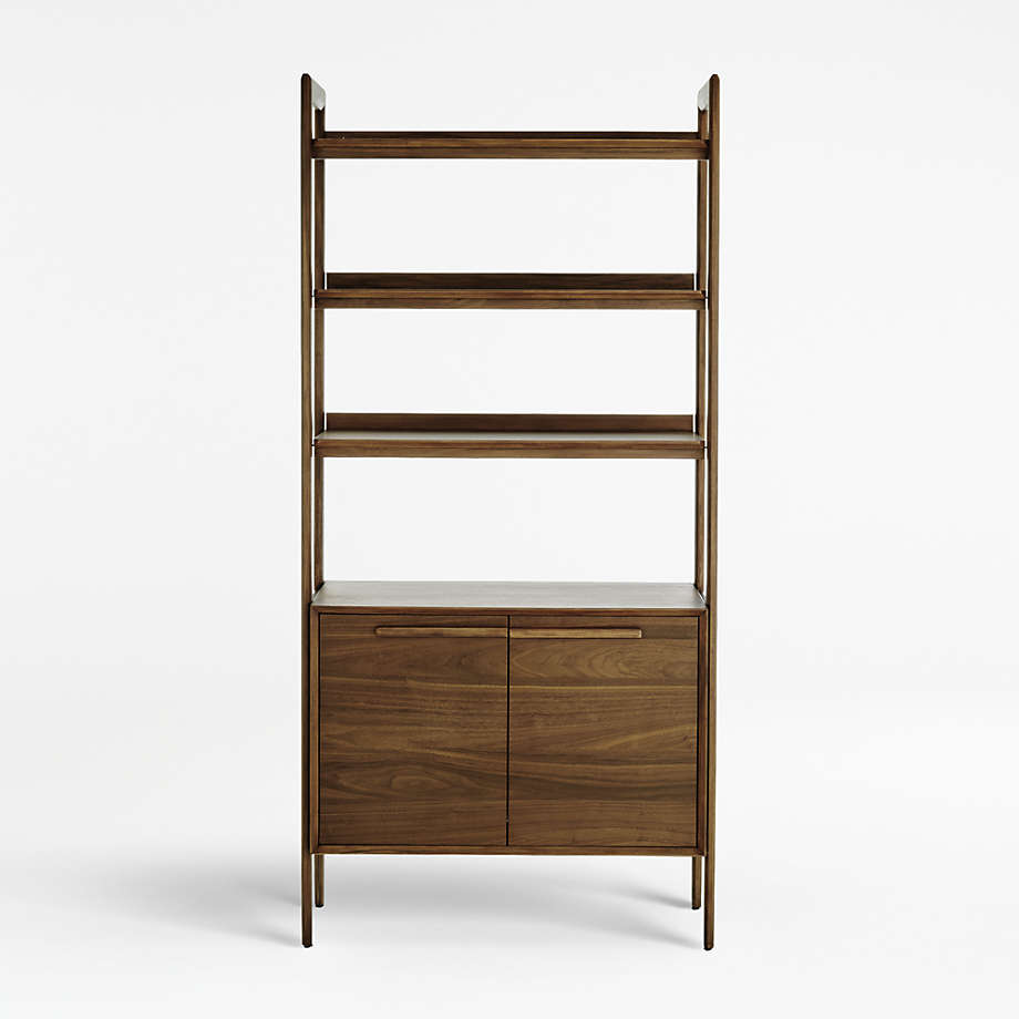 Tate Walnut Bookcase Cabinet thumbnail 3