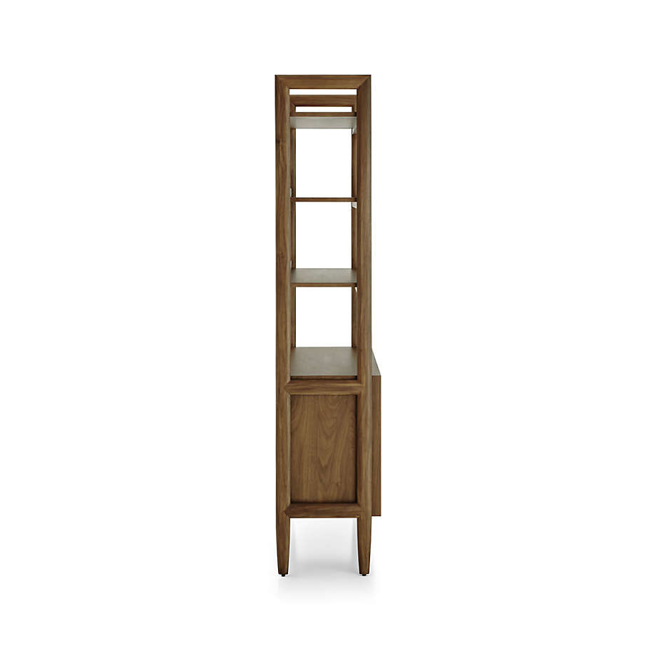 Tate Walnut Bookcase Cabinet thumbnail 4