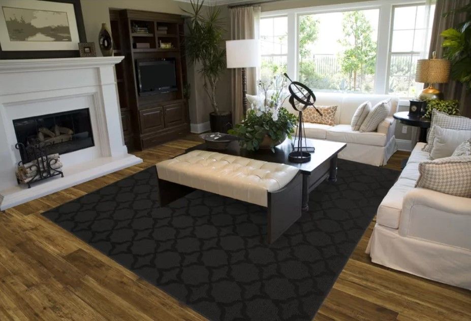 Oneill Geometric Tufted Black Area Rug-7'6"x9'6" thumbnail 2