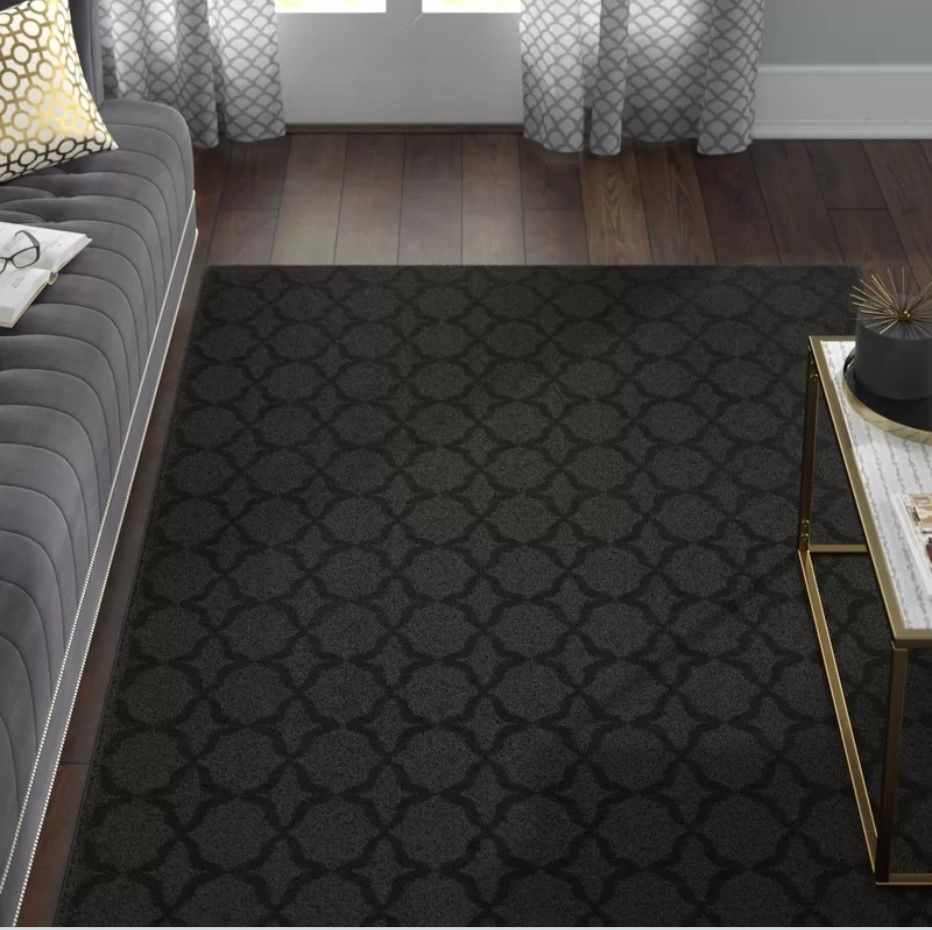 Oneill Geometric Tufted Black Area Rug-7'6"x9'6" thumbnail 3