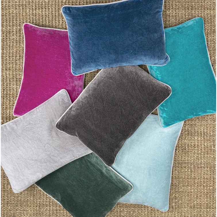 Shyanne Rectangular Velvet Pillow Cover with Insert-14"x20" thumbnail 4