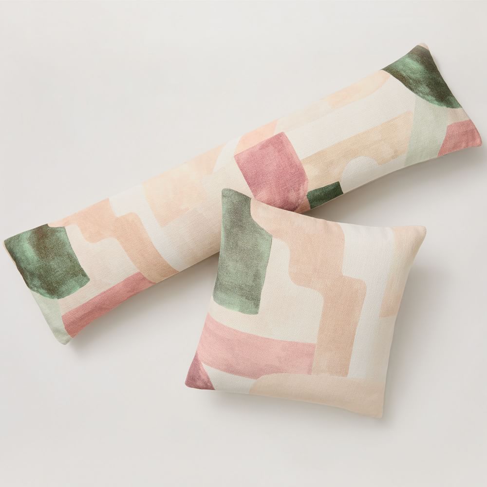 Abstract Geo Oversized Lumbar Pillow Cover -12''x46'' thumbnail 4