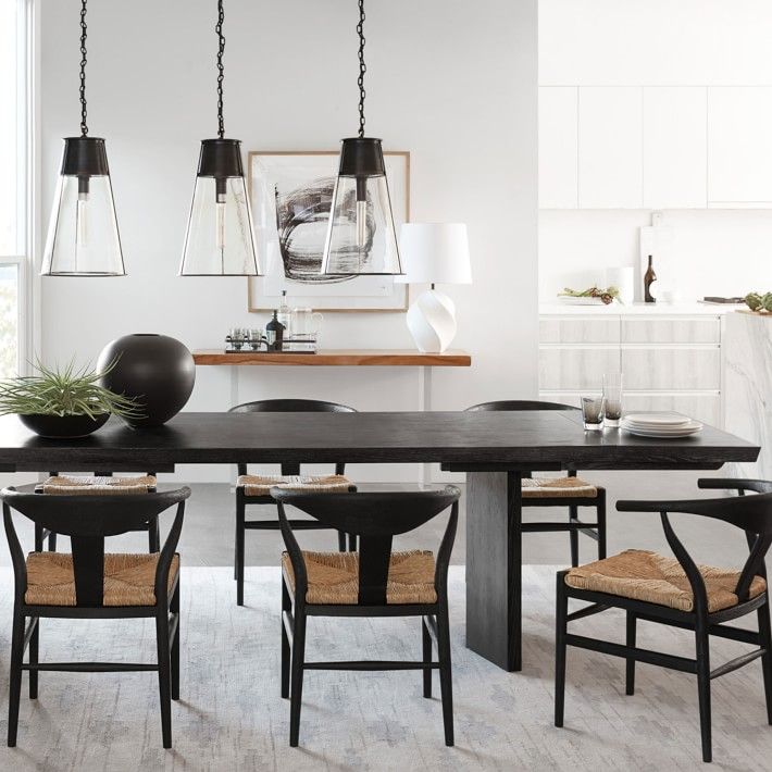 Knife Edge Ebony Extendable Dining Table thumbnail 2