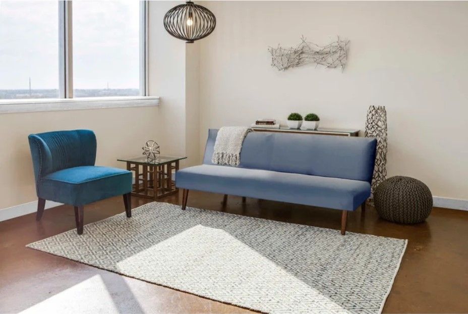 Geometric Handmade Flatweave Wool Sage Rust Aqua Area Rug-8'x11' thumbnail 2