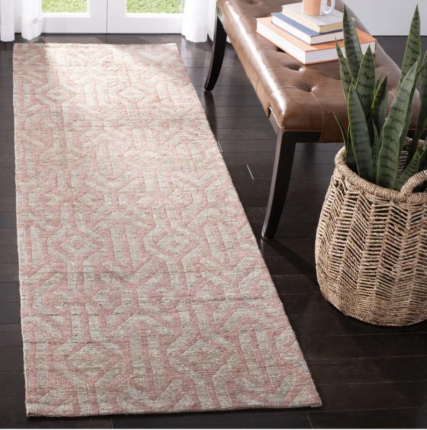 Laumer Geometric Flatweave Blue Rust Area Rug-9'x12' thumbnail 2