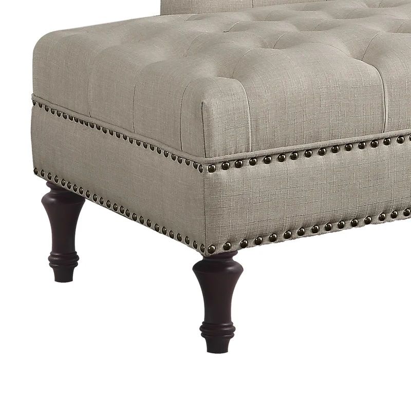Devia Tufted One Arm Flared Arms Chaise Lounge thumbnail 2