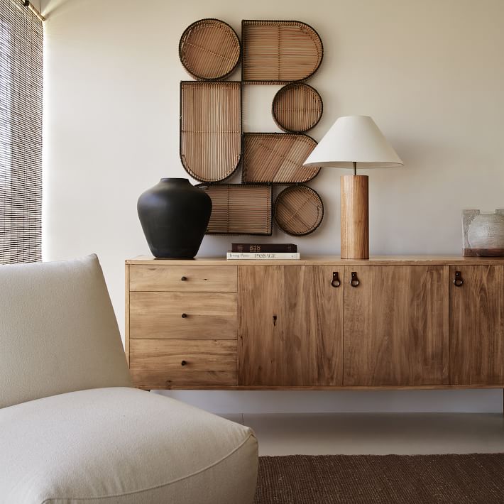 Poplar Wood & Iron Media Console thumbnail 2