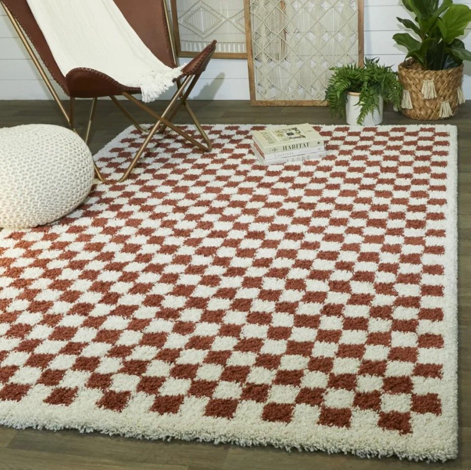 Solliet Checkered Machine Woven Area Rug- 7'10"x10' thumbnail 2