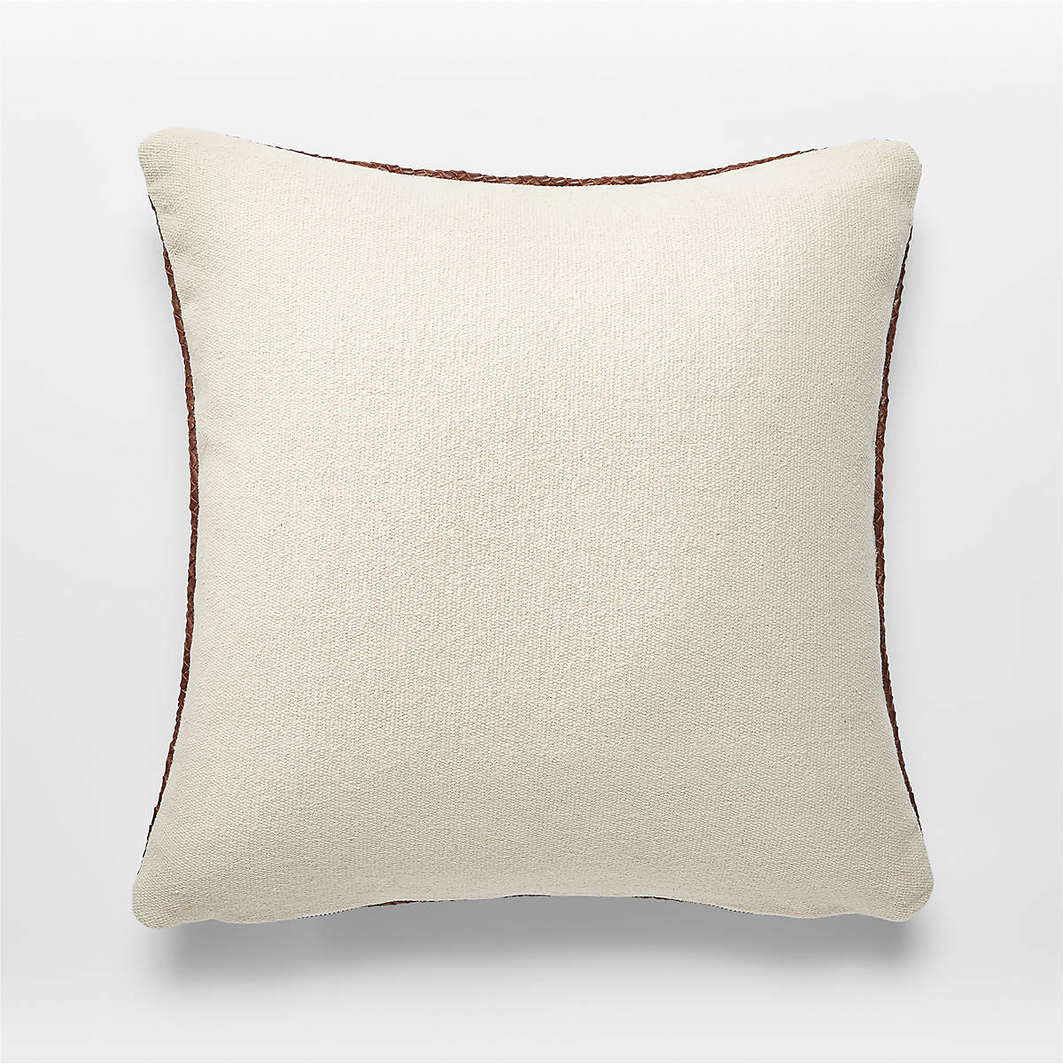 Route Leather Chocolate Pillow with Insert-18"x18" thumbnail 3