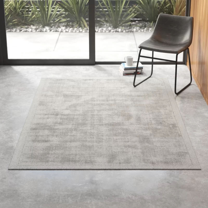 Sandiford Light Gray Viscose Area Rug-9'12' thumbnail 2
