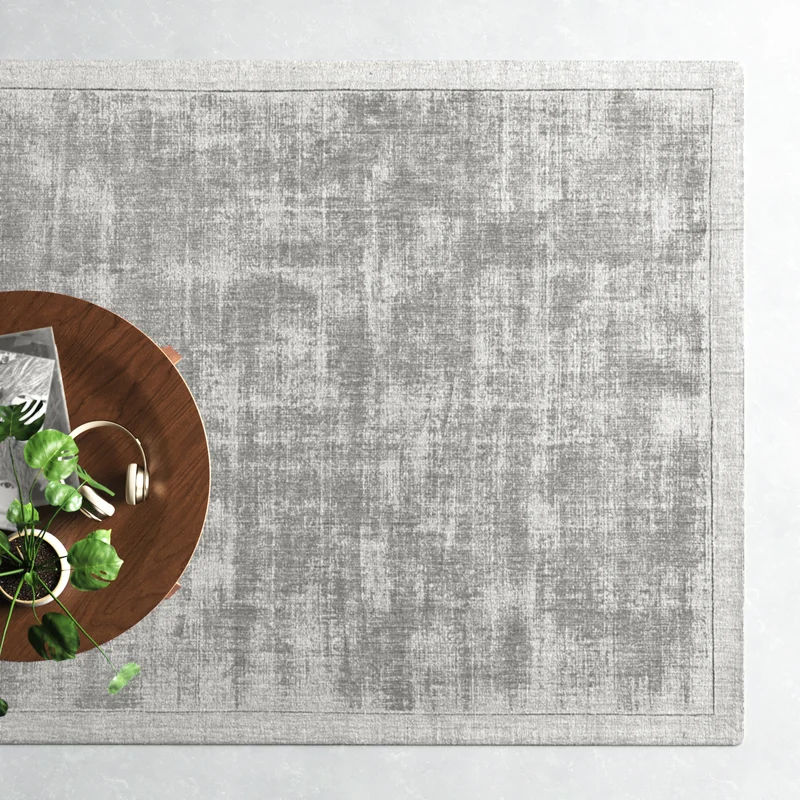 Sandiford Light Gray Viscose Area Rug-9'12' thumbnail 3