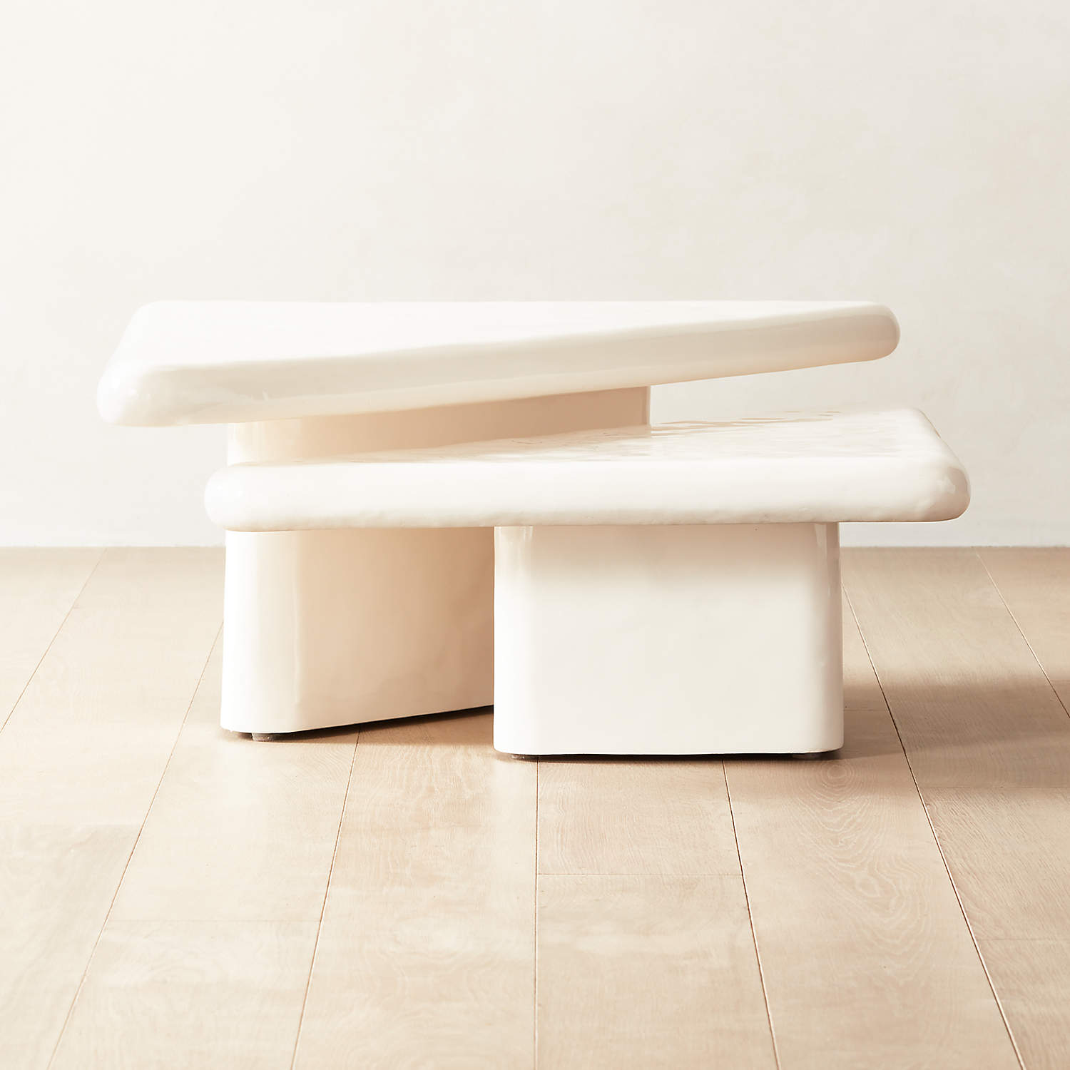 Vayle Short White Concrete Coffee Table thumbnail 3