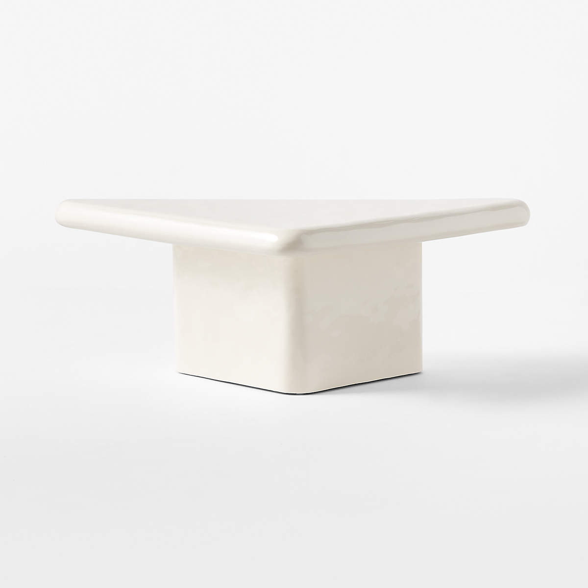 Vayle Tall White Concrete Coffee Table thumbnail 3