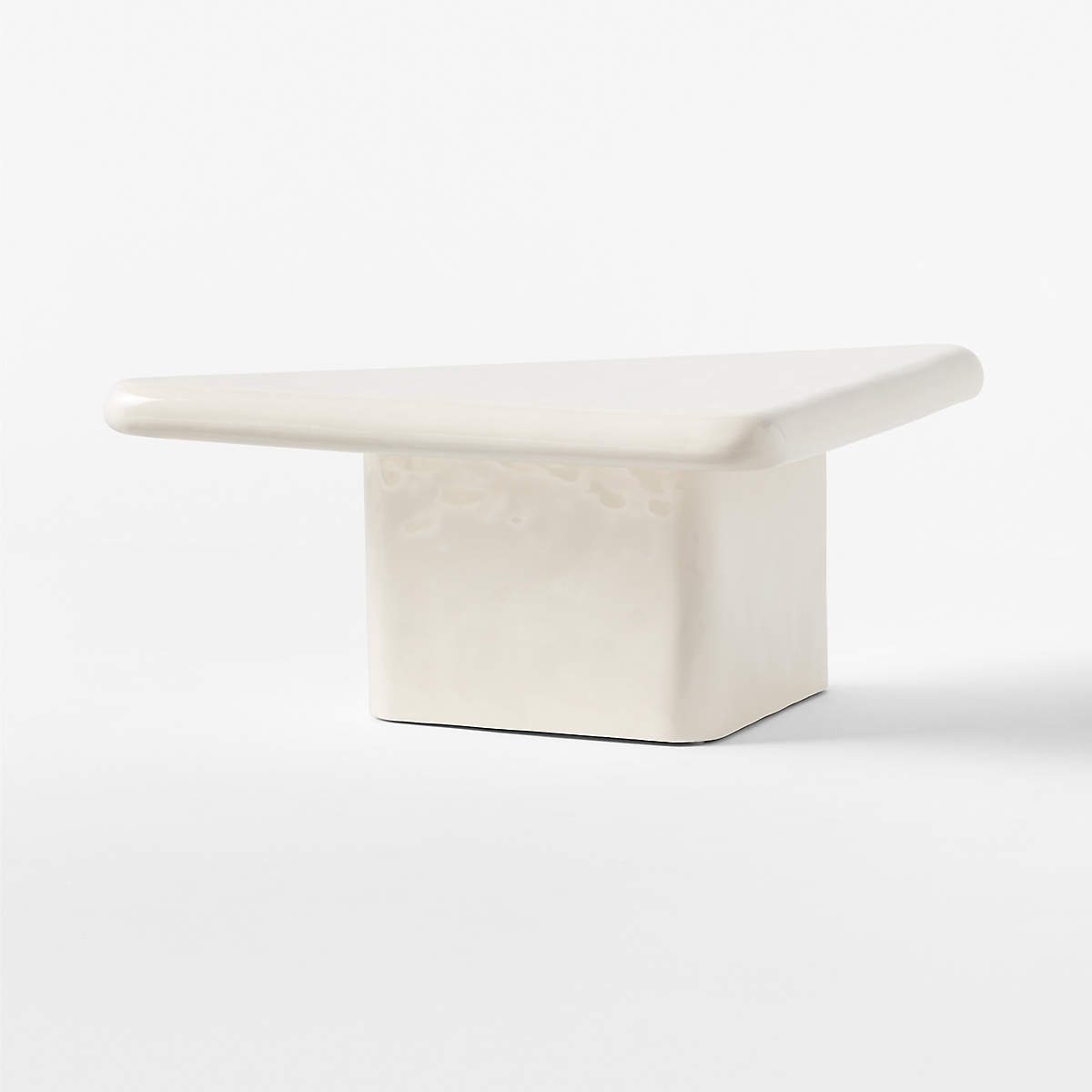 Vayle Tall White Concrete Coffee Table thumbnail 4