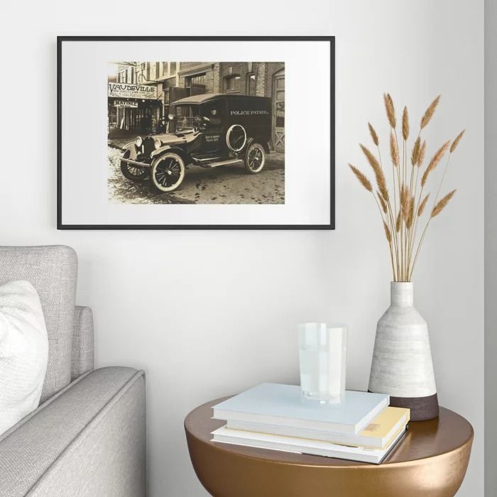Vintage Police Car Framed Art Print-19"X13" thumbnail 2