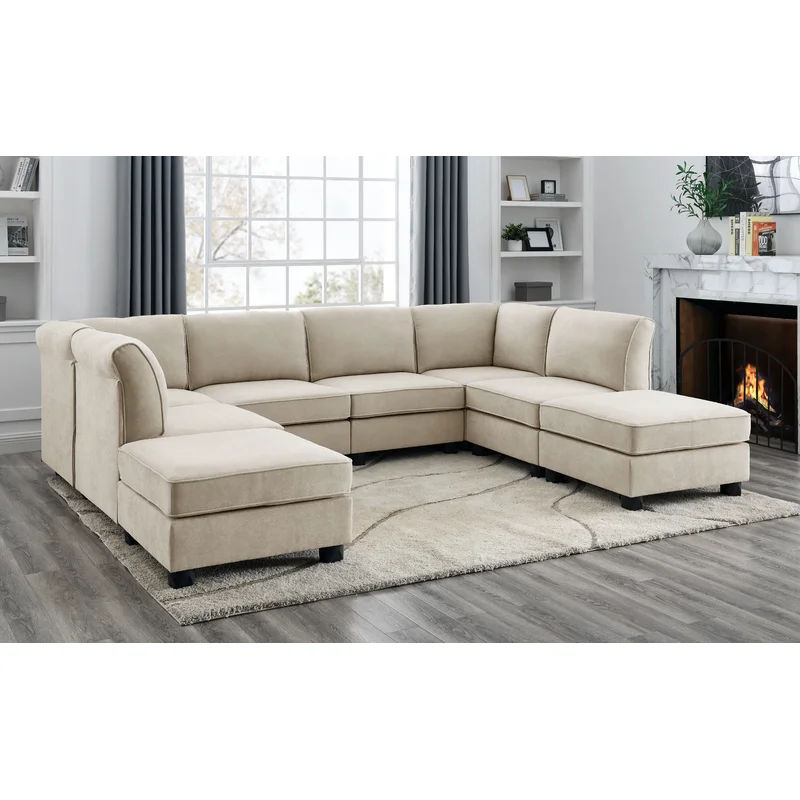Boutwell Reversible Modular Corner Sectional With Ottoman thumbnail 2