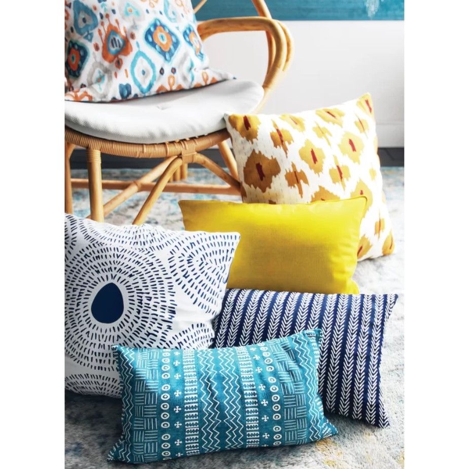 Keeley Circles Outdoor Square Pillow Cover with Insert-18"x18" thumbnail 2