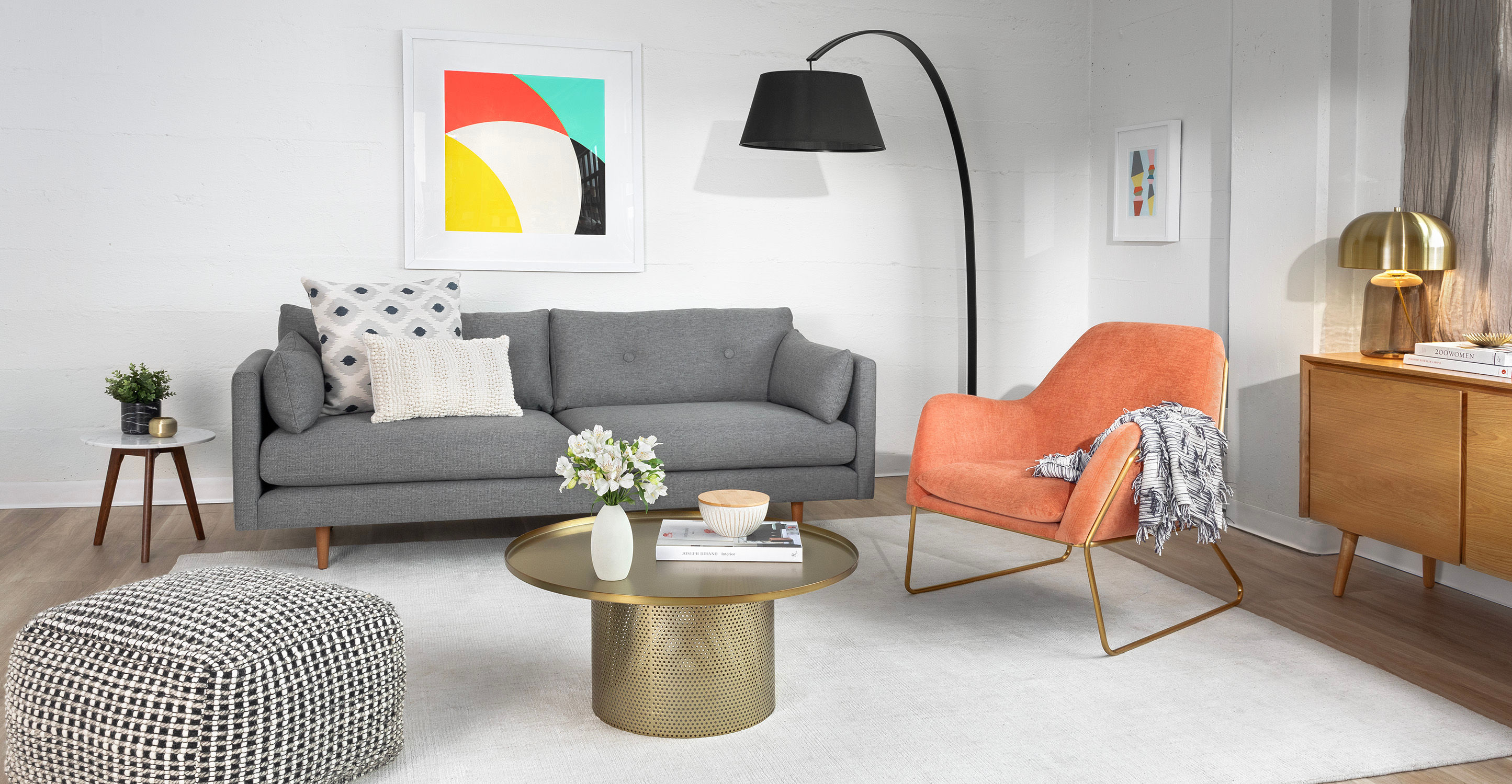 Equa Brushed Brass Coffee Table thumbnail 2