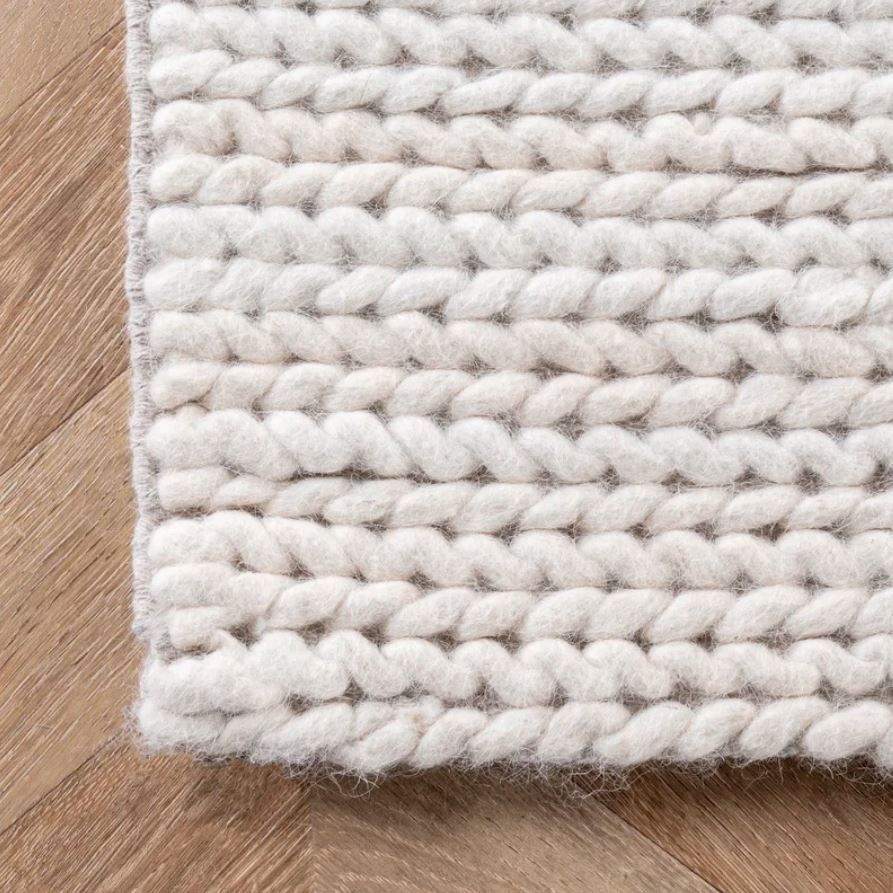 Dunanney Handmade Braided Area Rug in Ivory-8'x11' thumbnail 4