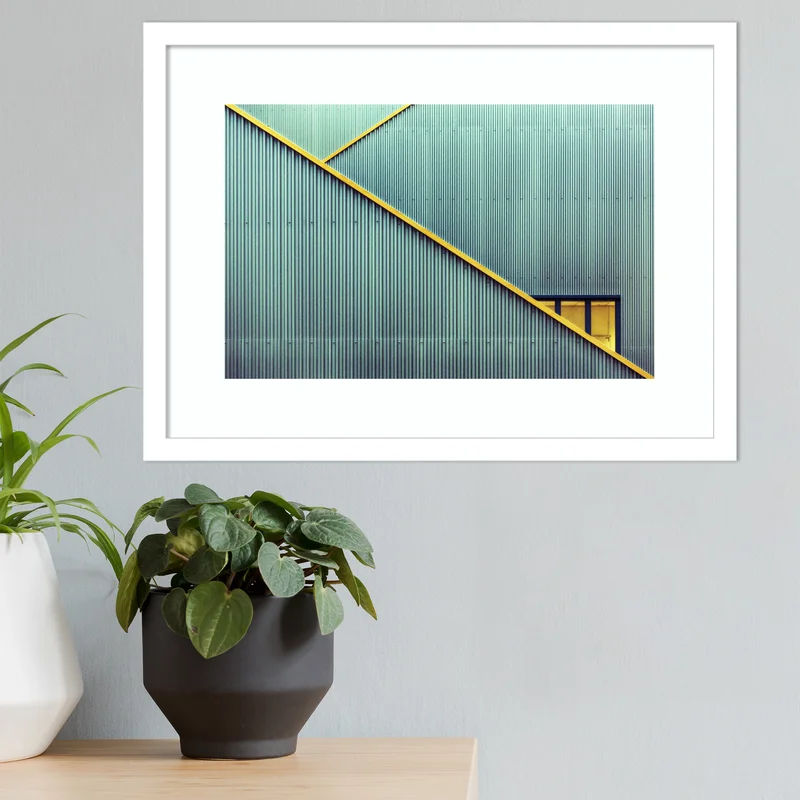 Stairs by Jan Niezen With Frame-19.38"X14.25" thumbnail 2