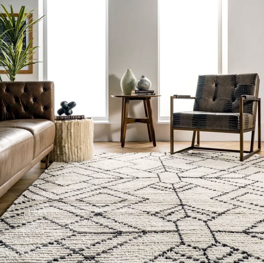 Nola Geometric Area Rug in Beige-8'10''x12 thumbnail 2