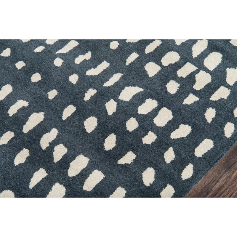 Delmar BlueIvory Tufted Wool Area Rug-8'x10' thumbnail 4