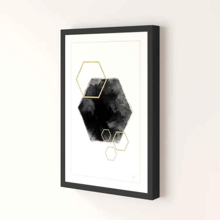 Black Hole Hexagon by Eyre Tarney with Frame-45"x30" thumbnail 6
