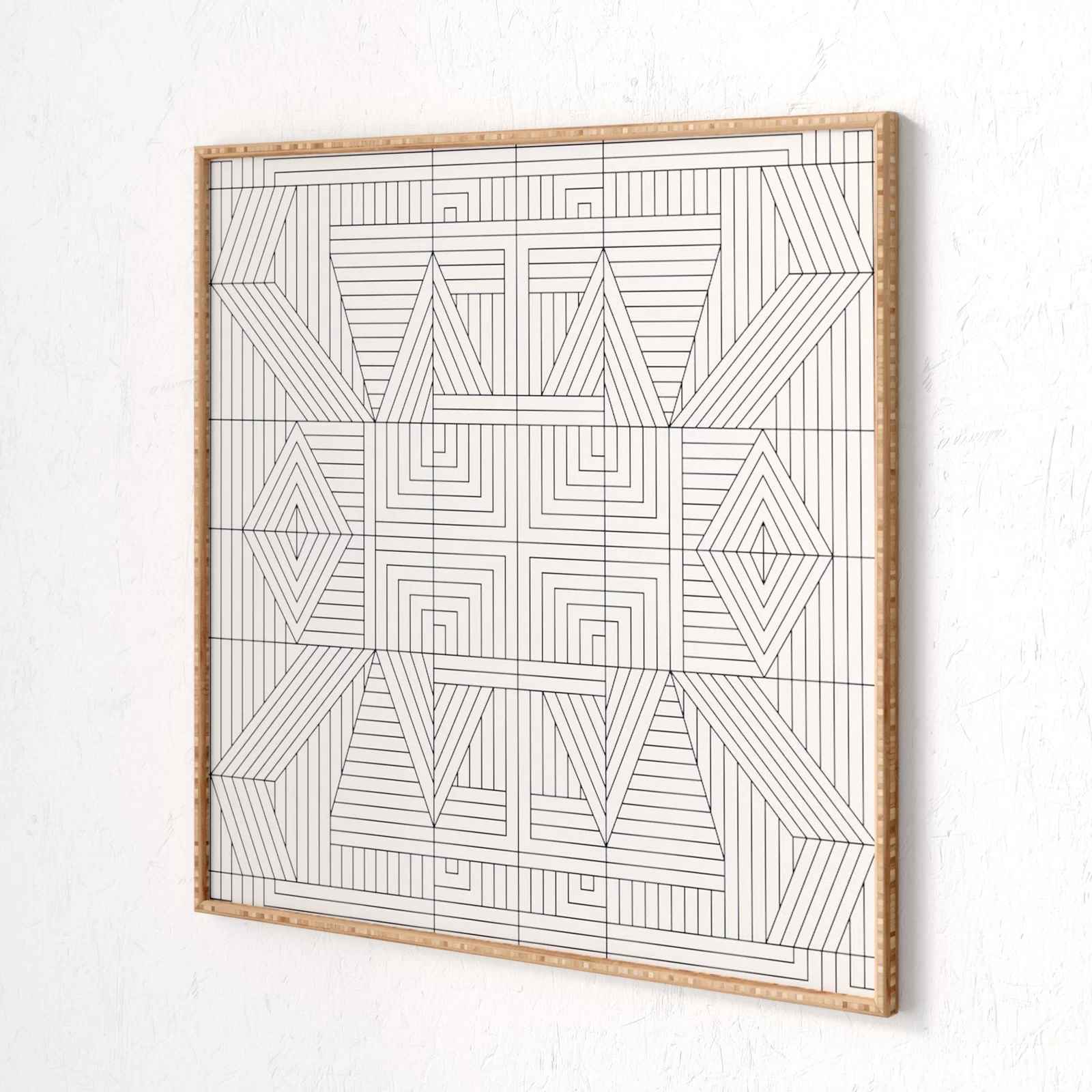 Line Mandala by Holli Zollinger with Frame-30"x30" thumbnail 3