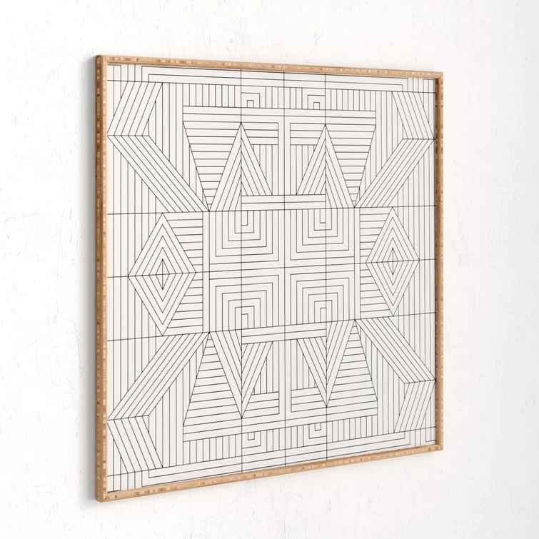 Line Mandala by Holli Zollinger with Frame-30"x30" thumbnail 4