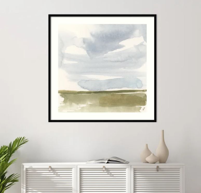 Open Field Sketch I by Victoria Barnes With Frame-41.17x41.17 thumbnail 2
