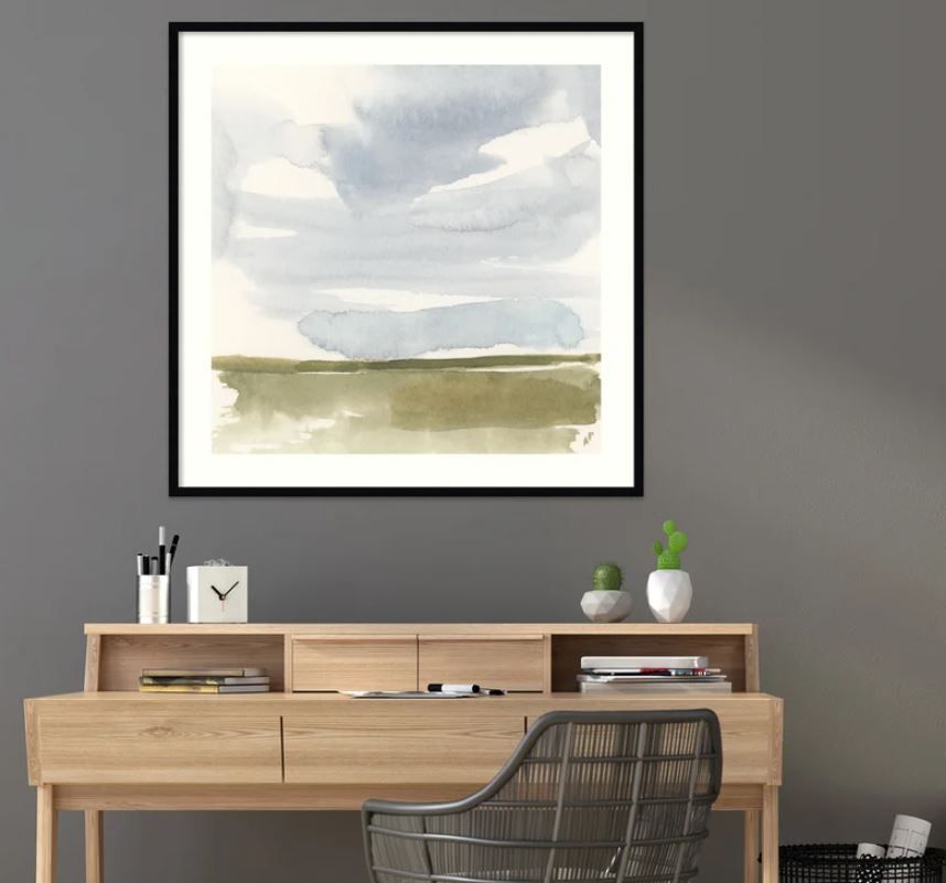 Open Field Sketch I by Victoria Barnes With Frame-41.17x41.17 thumbnail 3