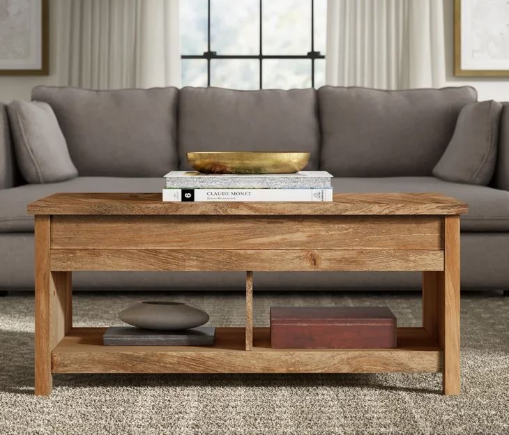 Jayan Lift Top 4 legs Coffee Table With Storage thumbnail 2