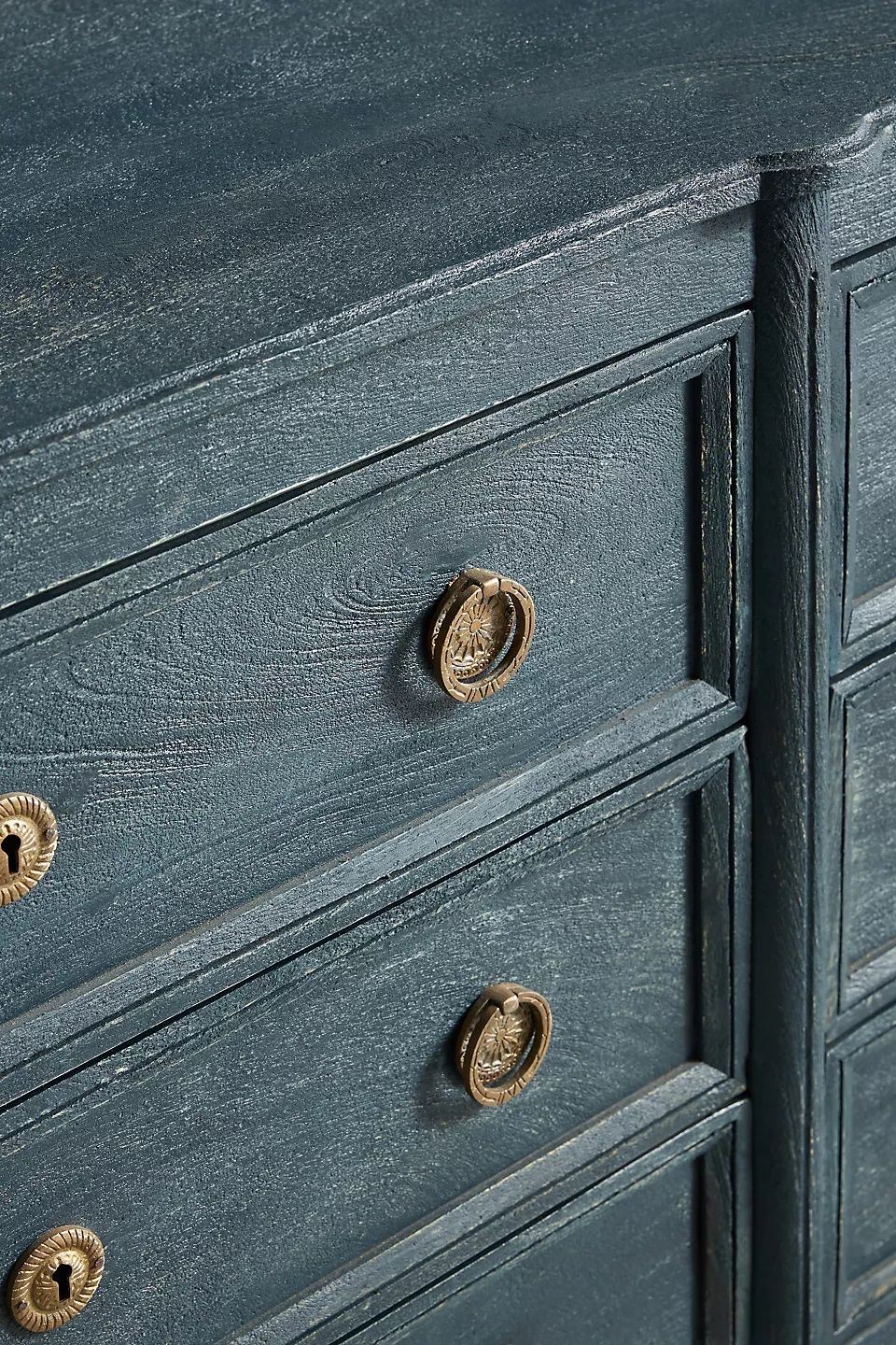 Washed Wood Six-Drawer Dresser thumbnail 3