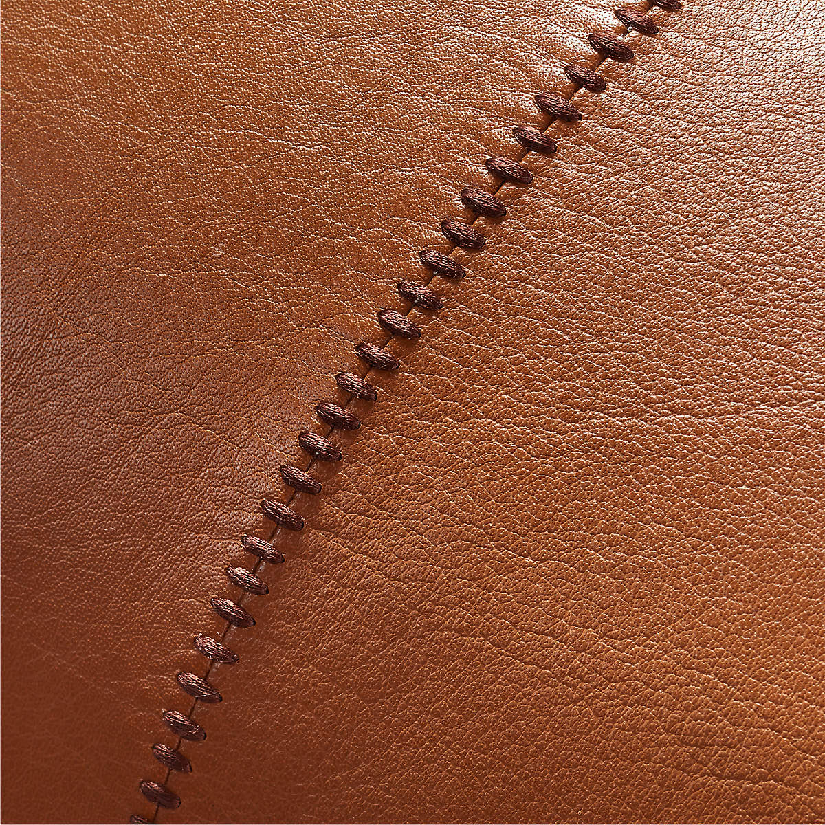 Artigo Brown Leather Lumbar Pillow With Down-Alternative Insert 48"x12" thumbnail 4