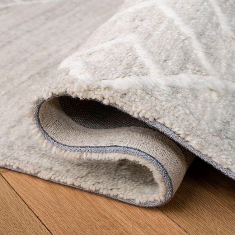 Adelia Geometric Handmade Tufted Wool Area Rug 9'x12' thumbnail 4